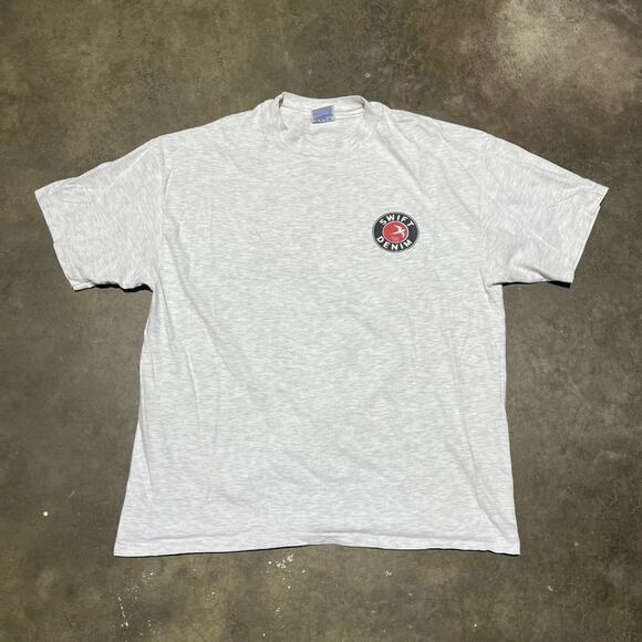 Vintage 90s Swift Denim Grey Logo T-Shirt - Picture 1 of 4
